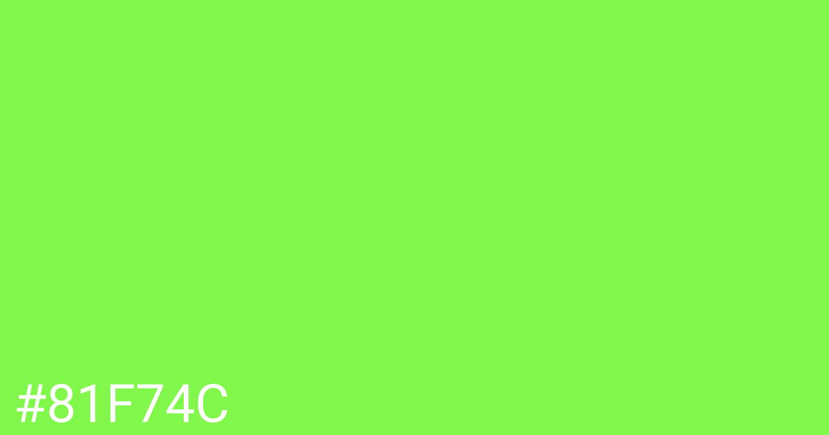 Hex color #81f74c graphic