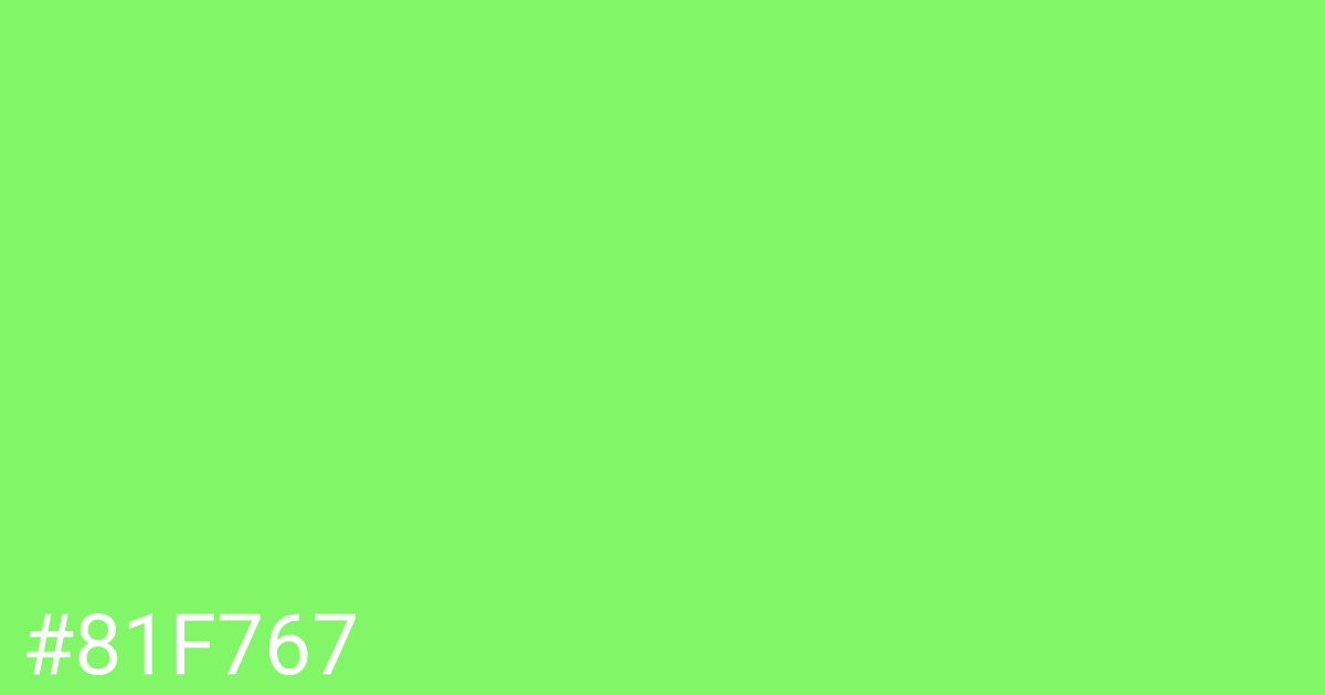 Hex color #81f767 graphic