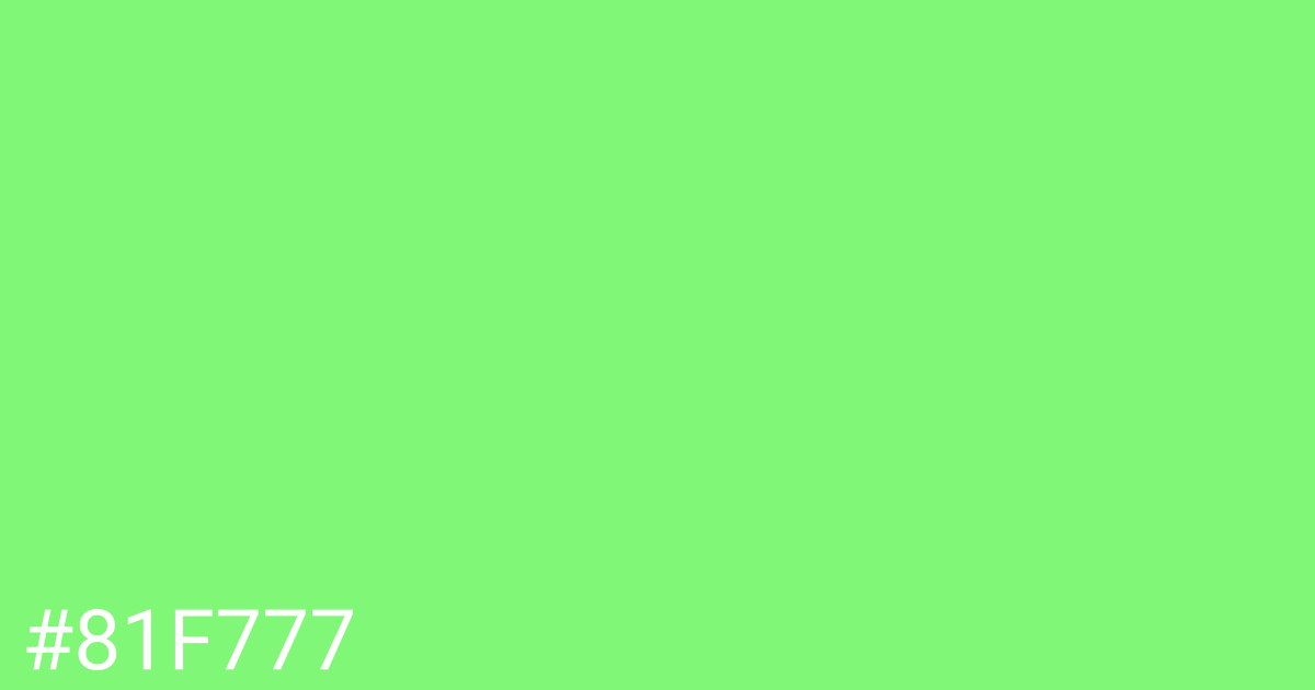 Hex color #81f777 graphic