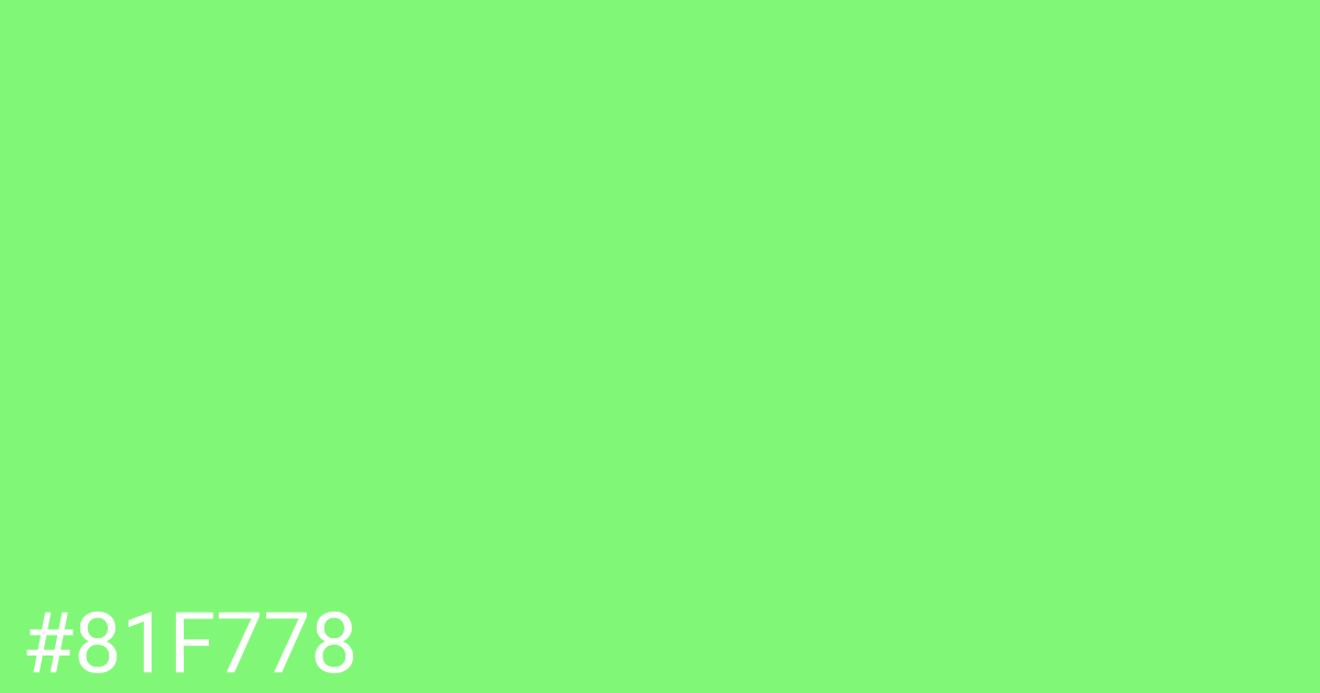 Hex color #81f778 graphic