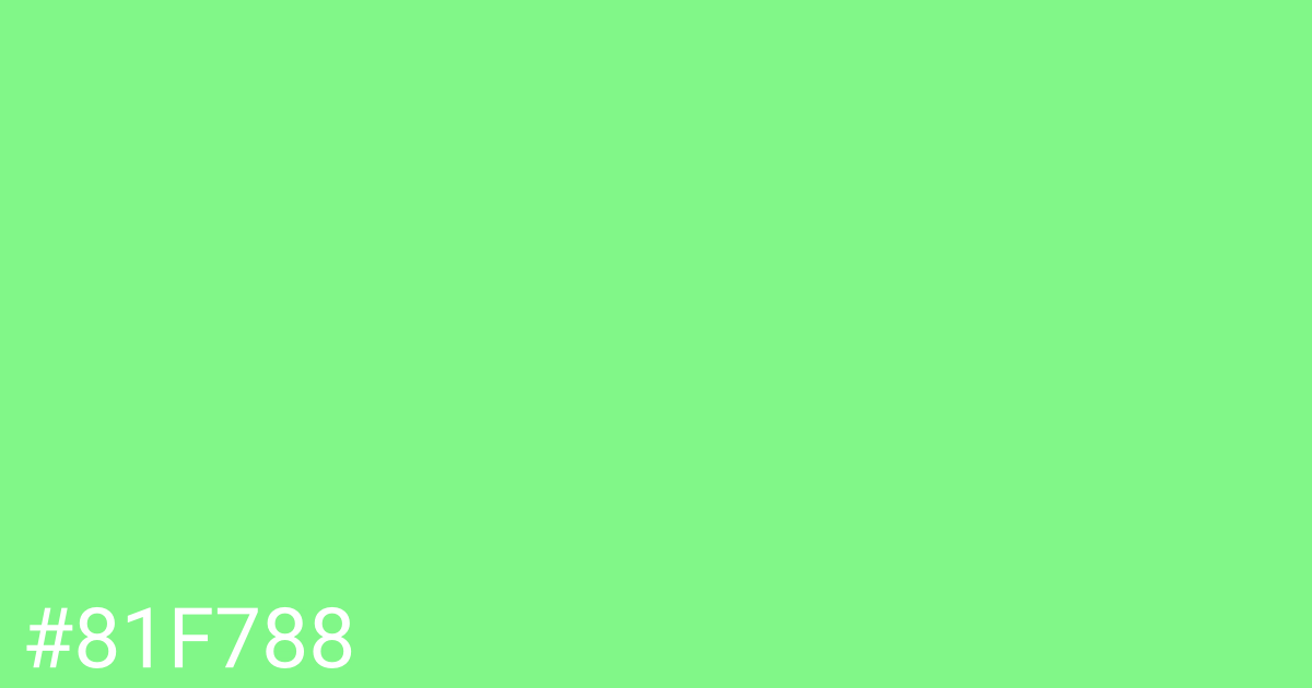 Hex color #81f788 graphic