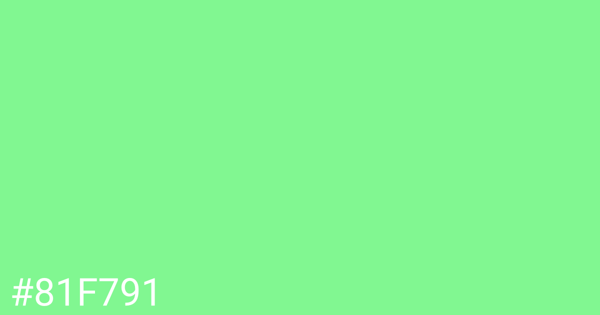 Hex color #81f791 graphic