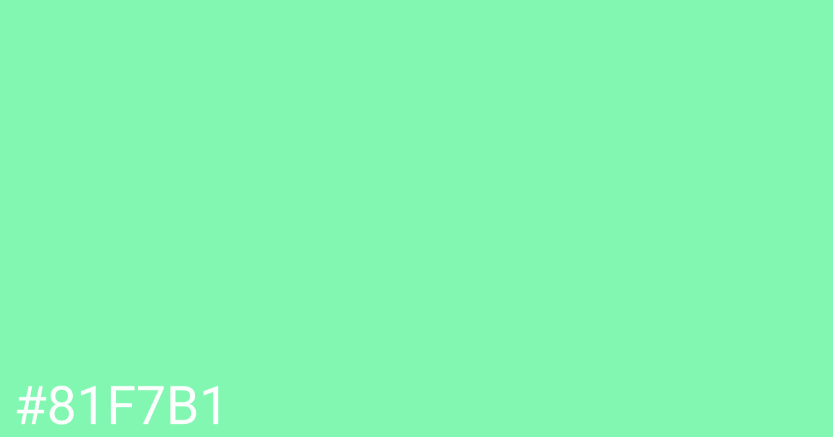 Hex color #81f7b1 graphic