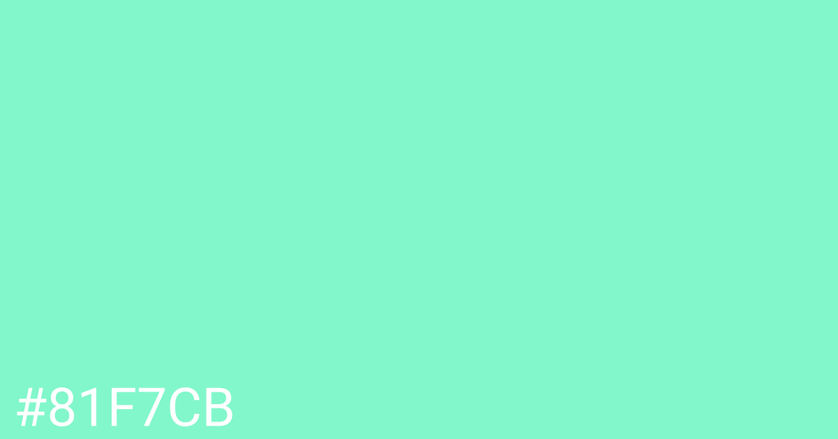 Hex color #81f7cb graphic