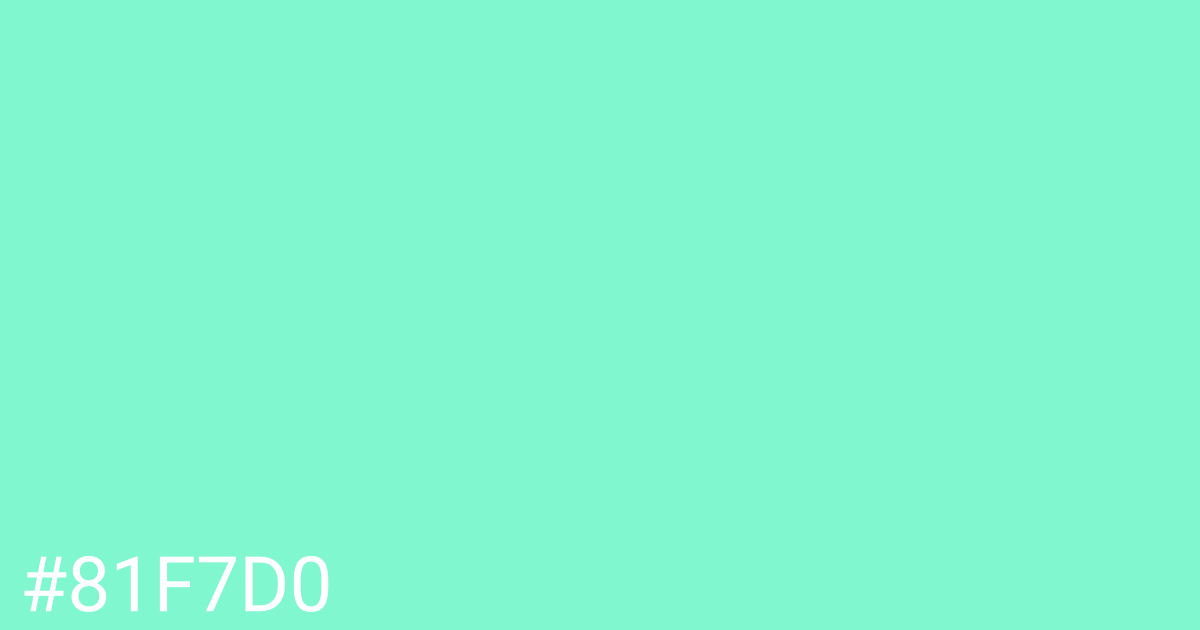 Hex color #81f7d0 graphic