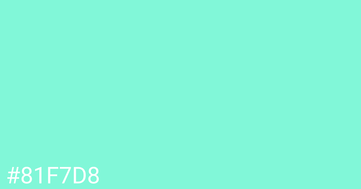 Hex color #81f7d8 graphic