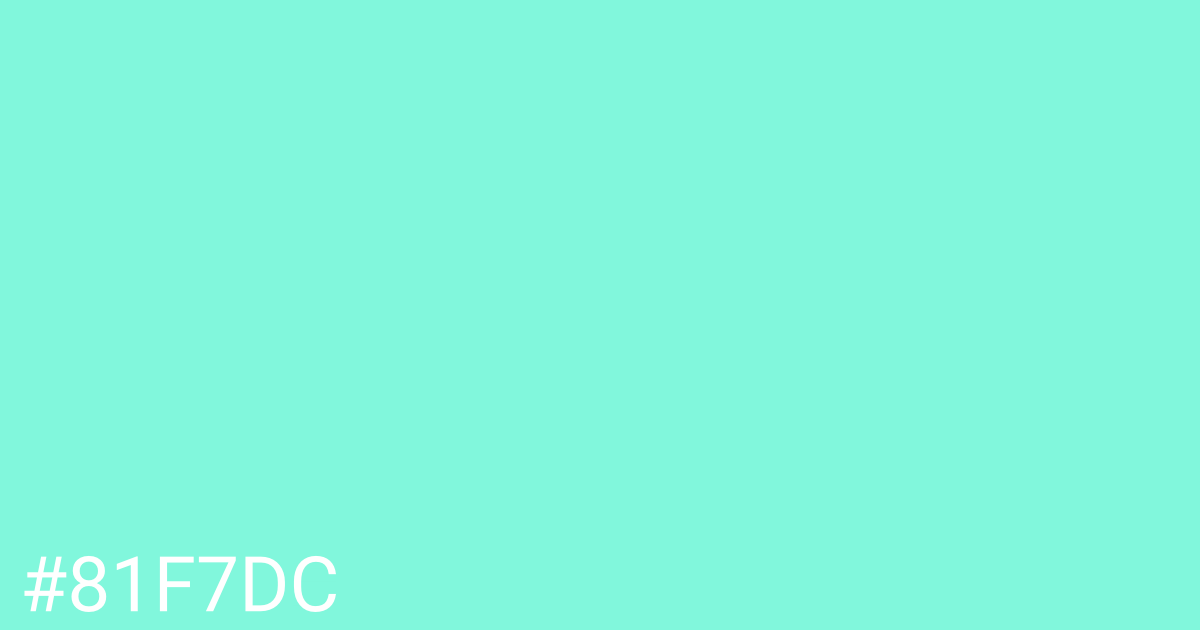 Hex color #81f7dc graphic