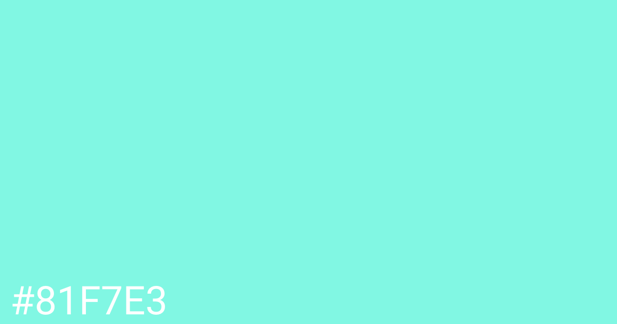 Hex color #81f7e3 graphic