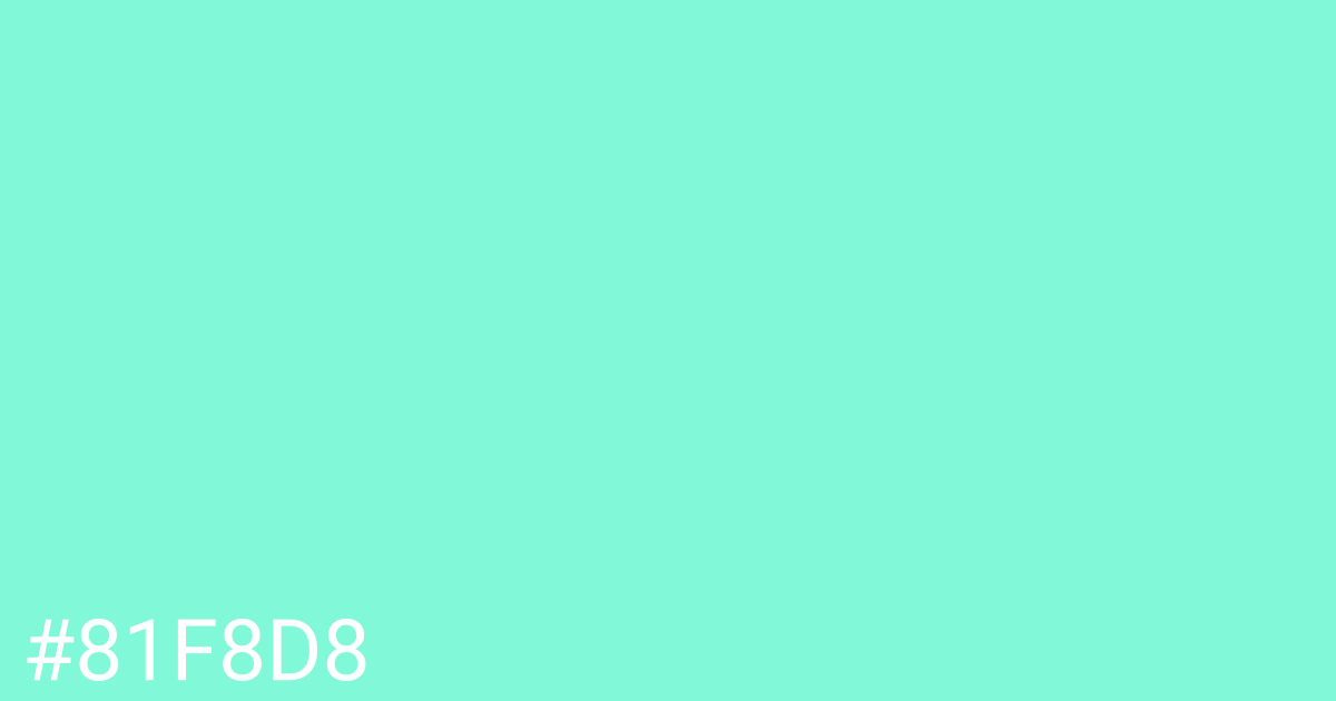 Hex color #81f8d8 graphic