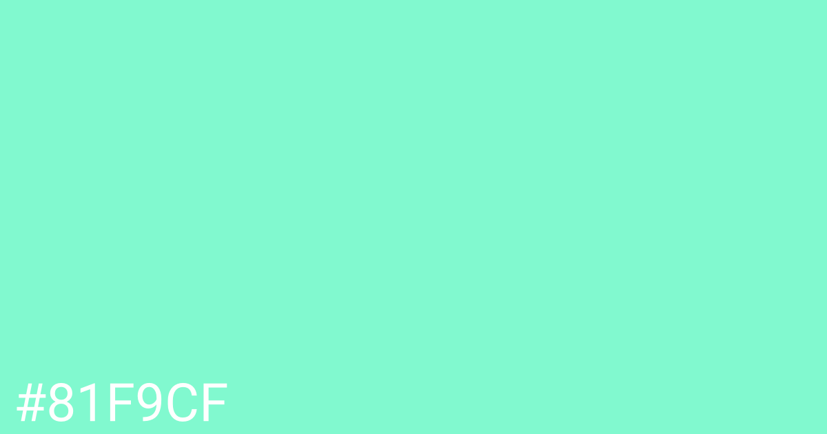 Hex color #81f9cf graphic