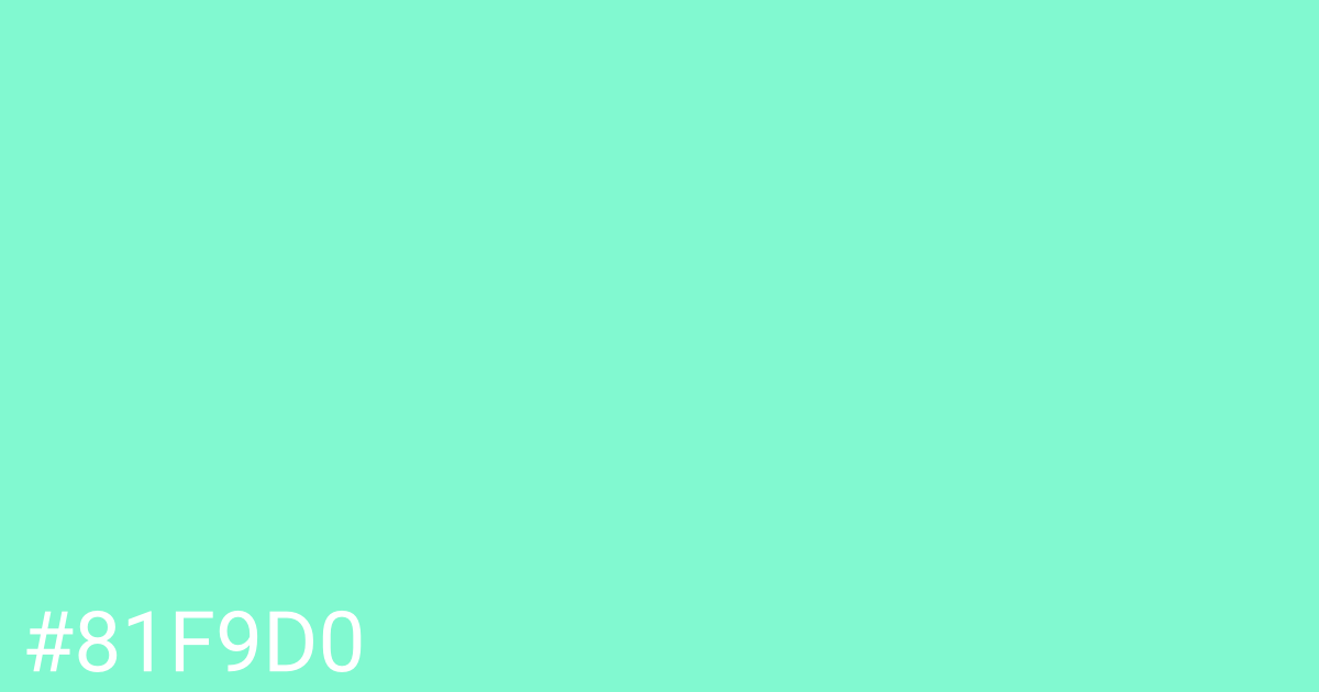 Hex color #81f9d0 graphic
