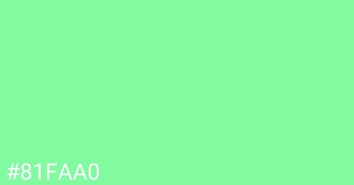 Hex color #81faa0 graphic