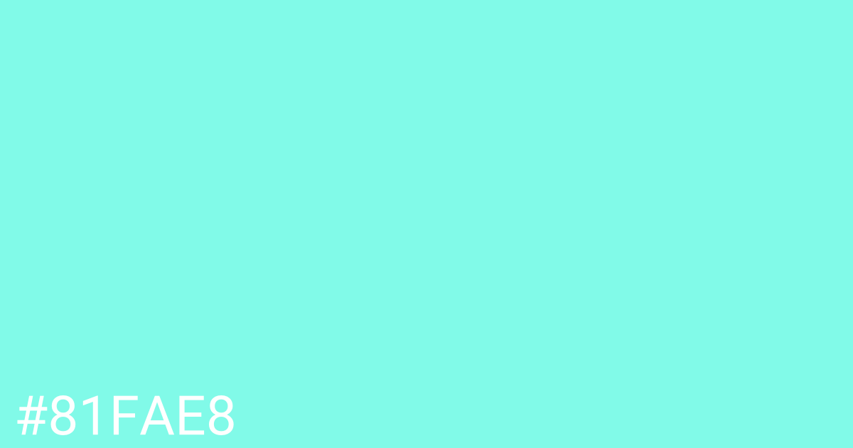 Hex color #81fae8 graphic