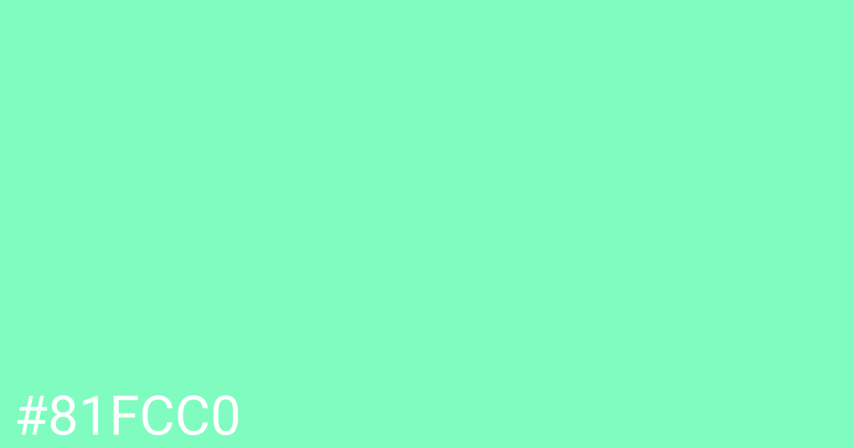 Hex color #81fcc0 graphic