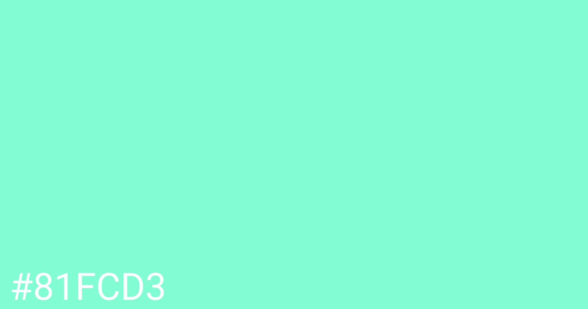 Hex color #81fcd3 graphic