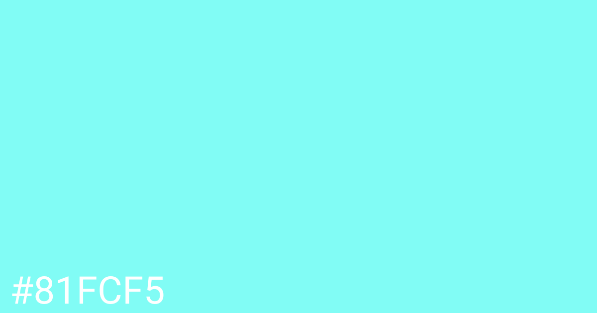 Hex color #81fcf5 graphic