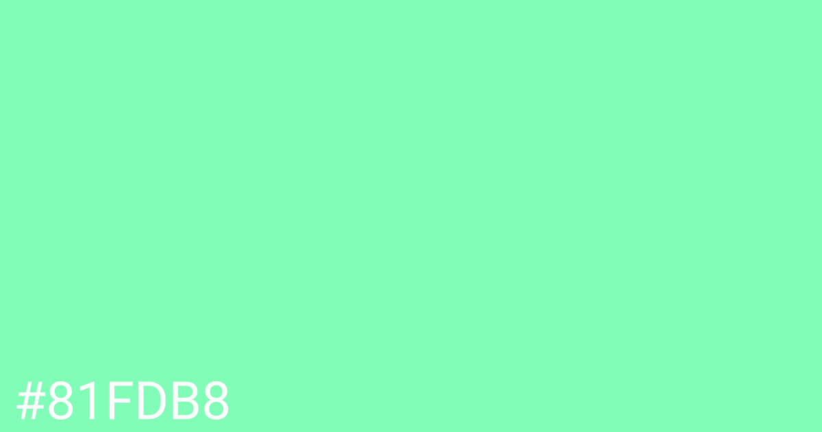 Hex color #81fdb8 graphic