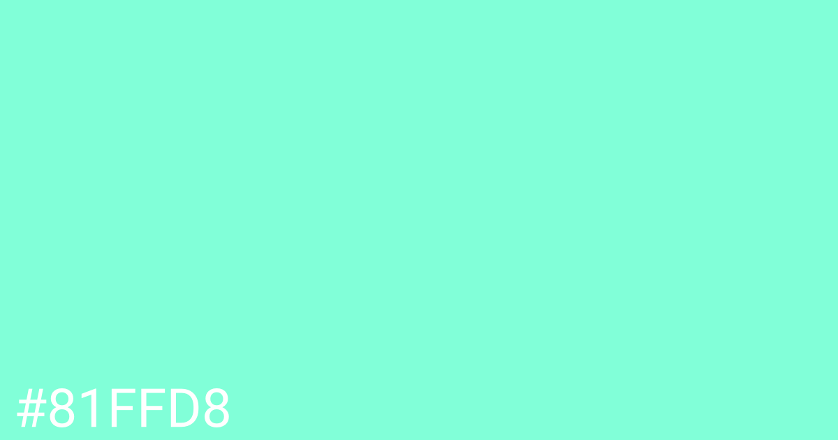 Hex color #81ffd8 graphic