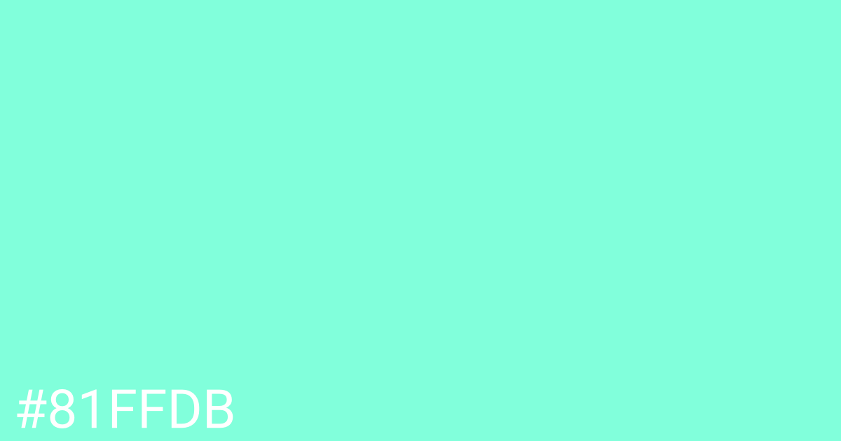 Hex color #81ffdb graphic