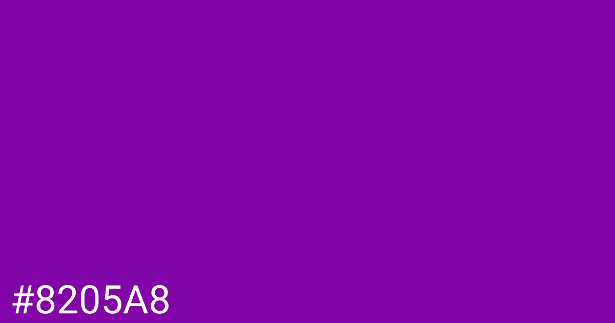 Hex color #8205a8 graphic