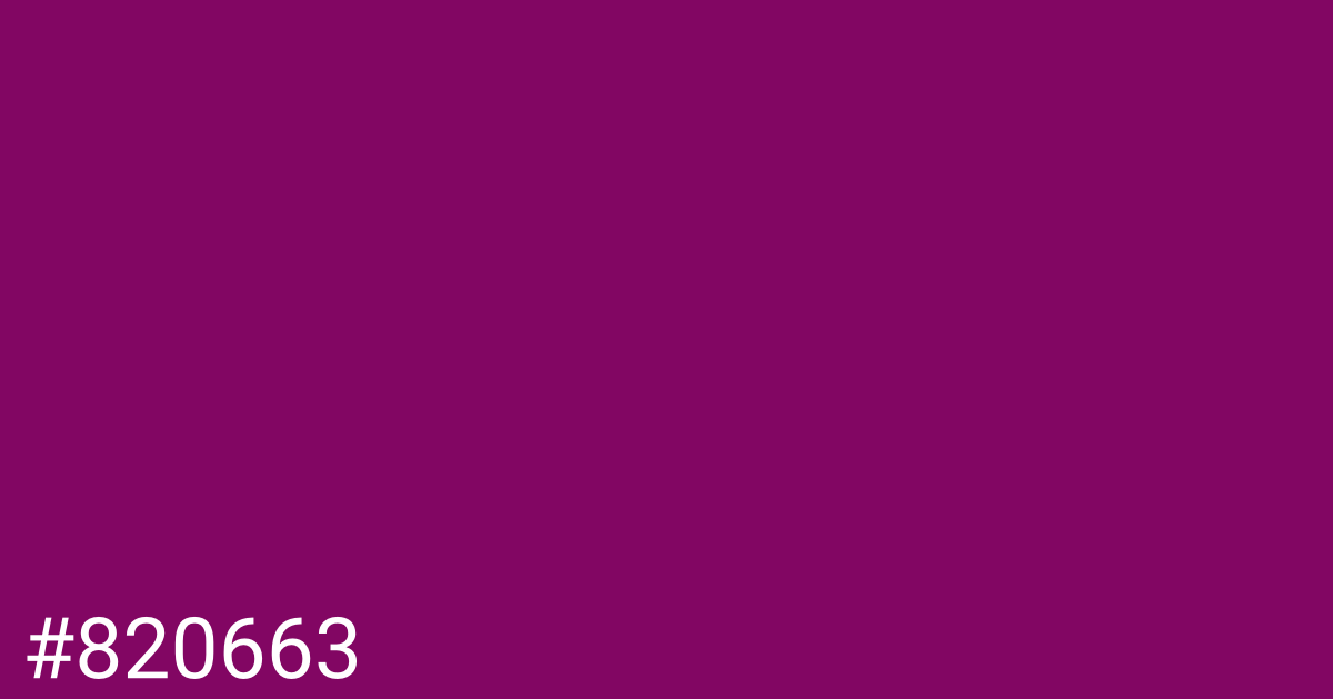 Hex color #820663 graphic