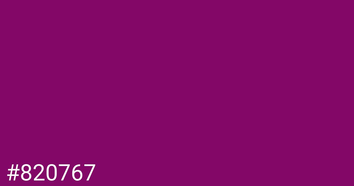 Hex color #820767 graphic
