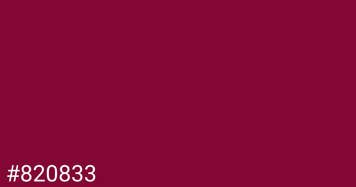 Hex color #820833 graphic