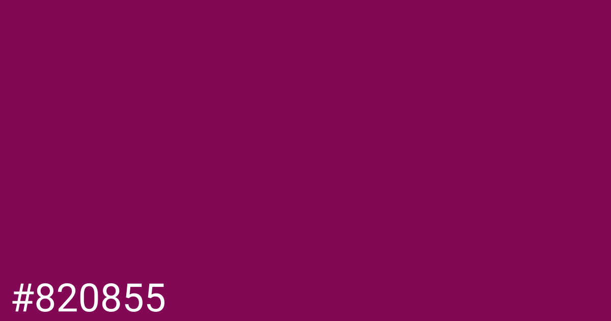 Hex color #820855 graphic