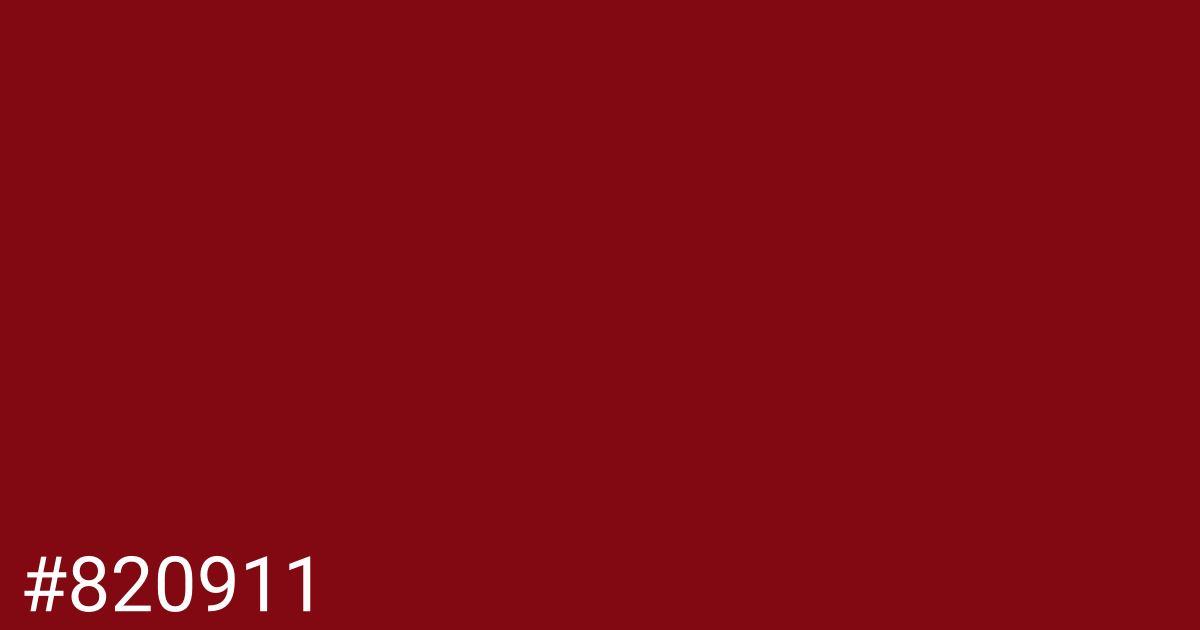 Hex color #820911 graphic