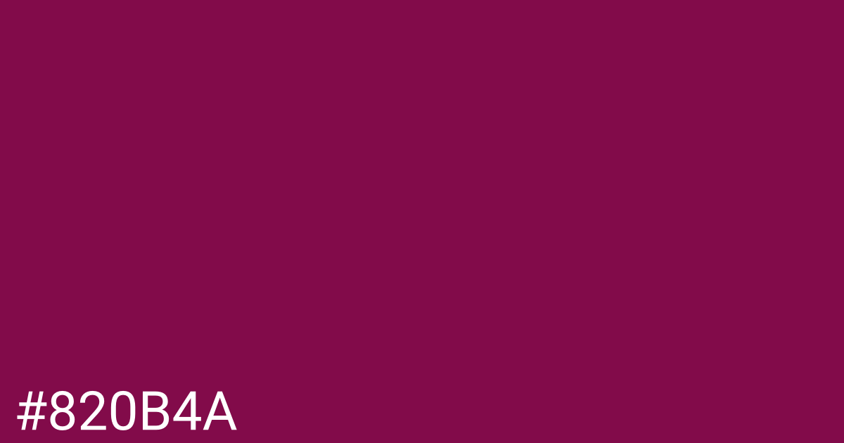 Hex color #820b4a graphic
