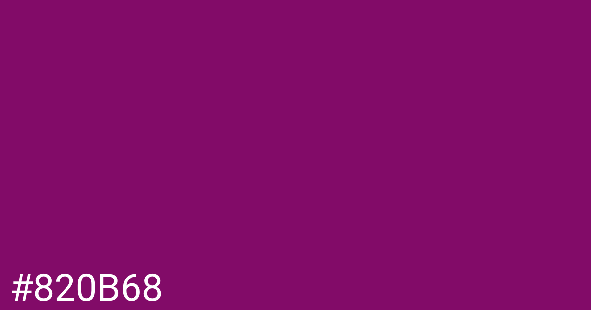 Hex color #820b68 graphic