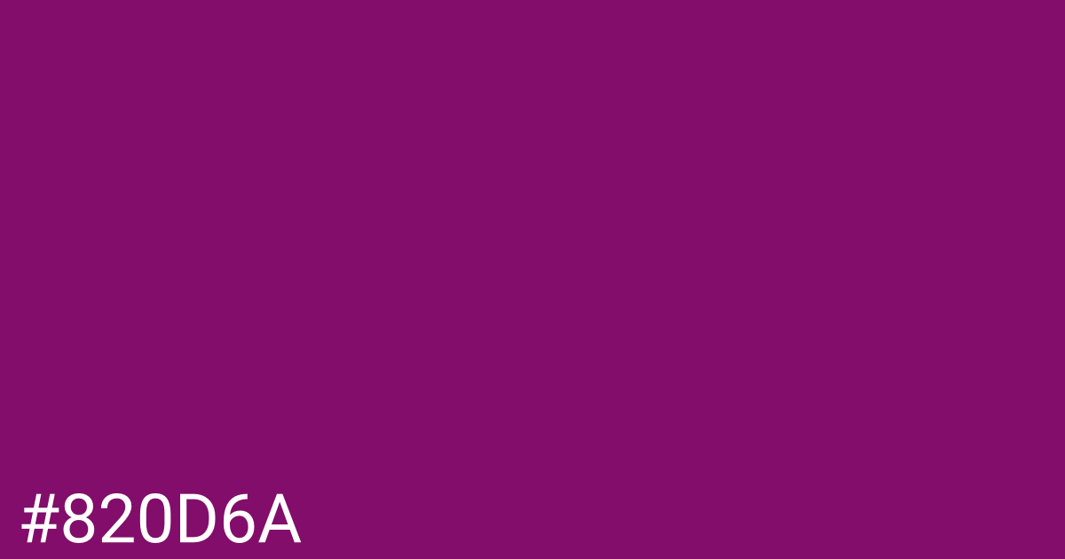 Hex color #820d6a graphic
