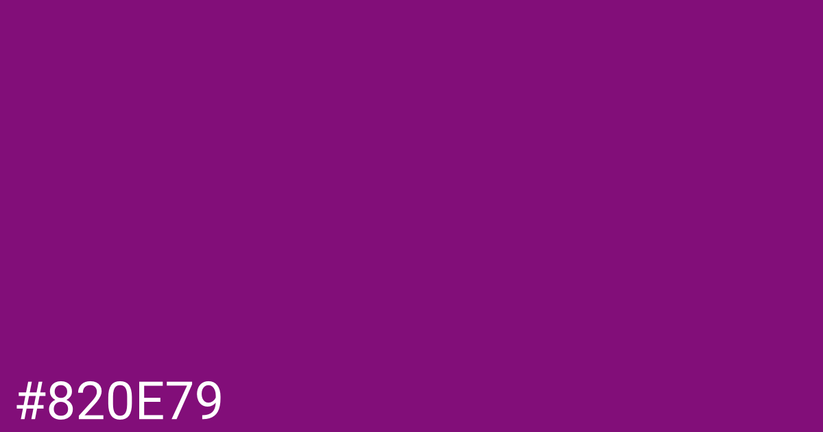 Hex color #820e79 graphic