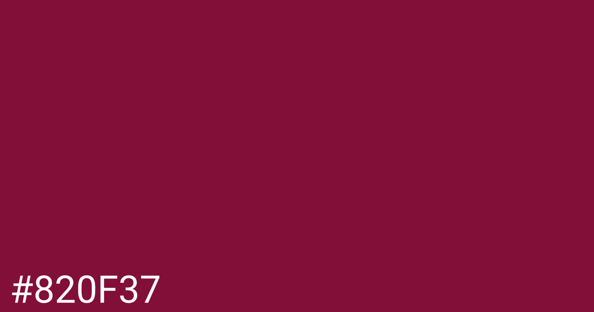 Hex color #820f37 graphic