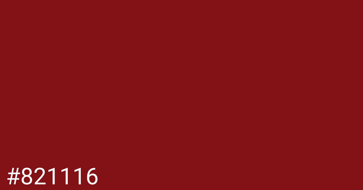 Hex color #821116 graphic