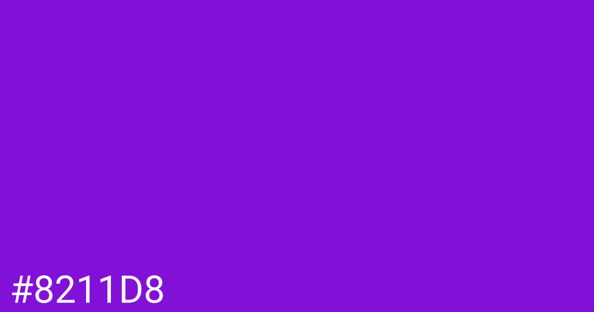 Hex color #8211d8 graphic