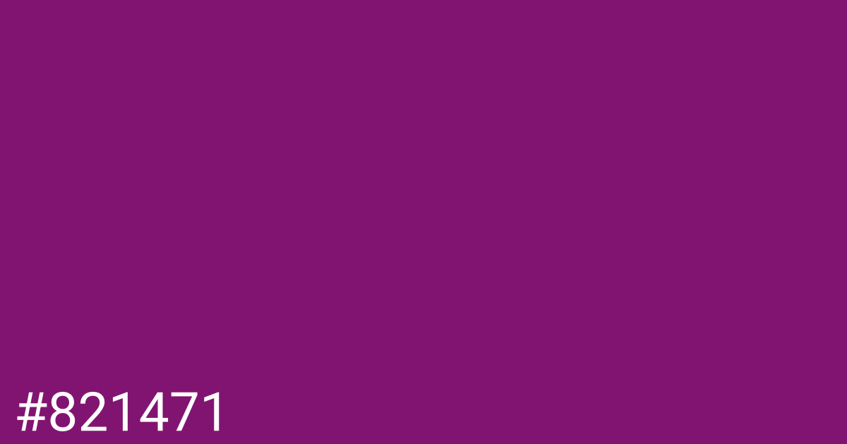 Hex color #821471 graphic