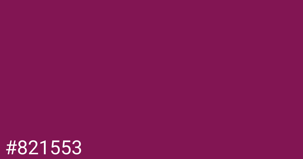 Hex color #821553 graphic