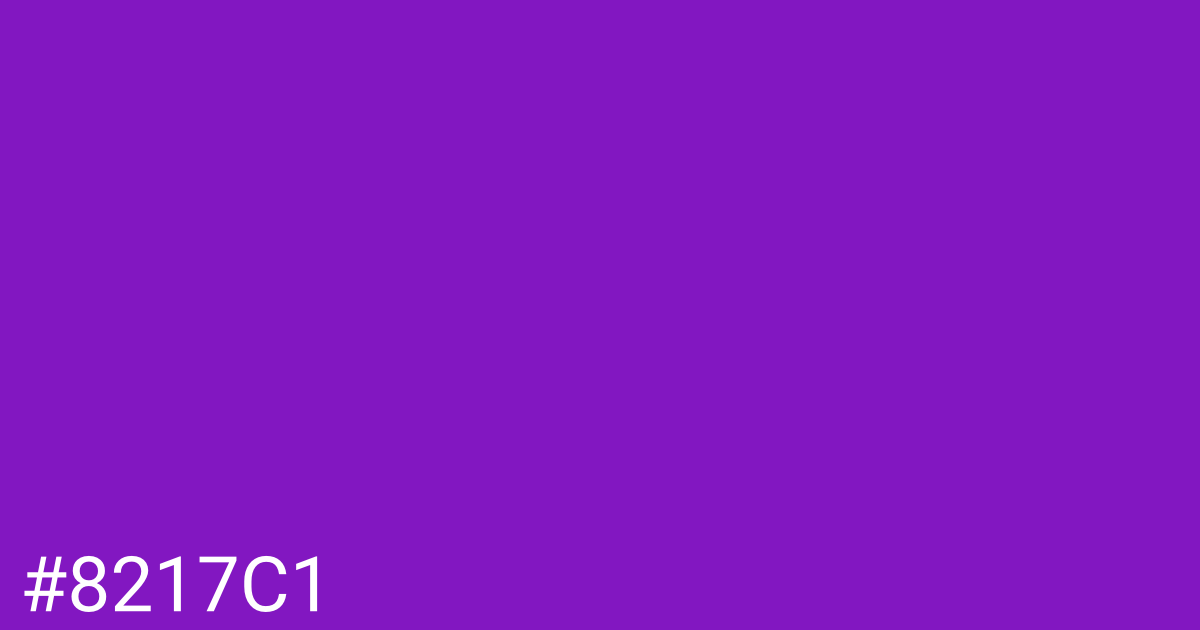 Hex color #8217c1 graphic