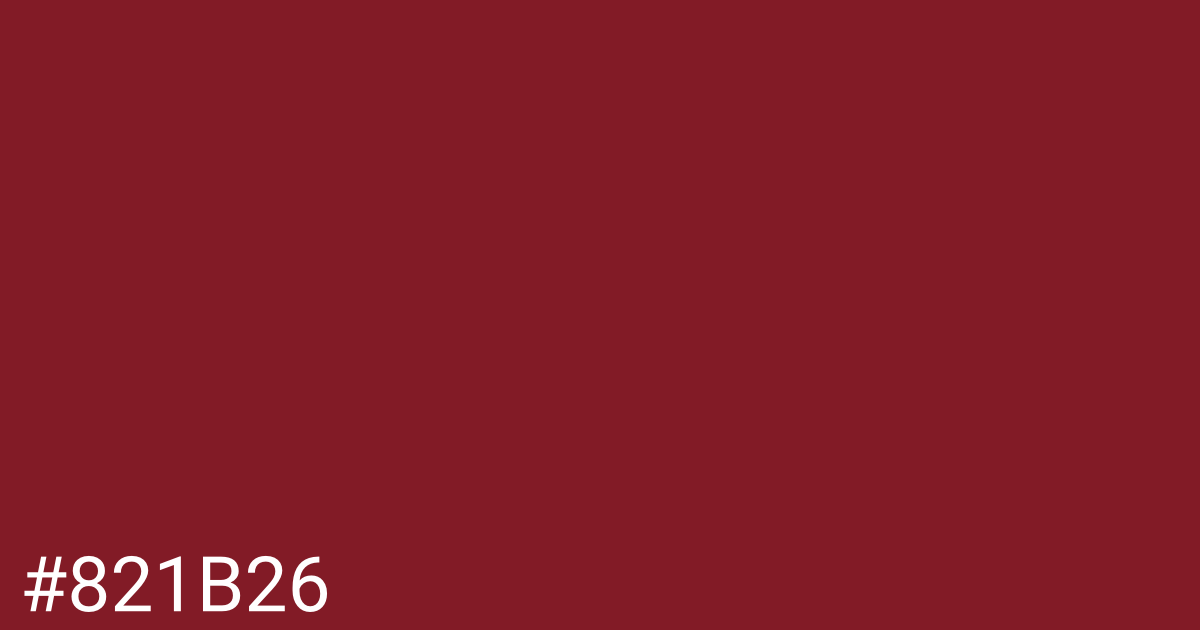 Hex color #821b26 graphic