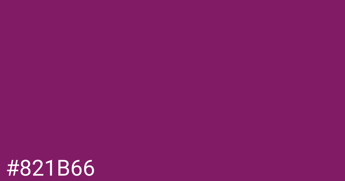 Hex color #821b66 graphic