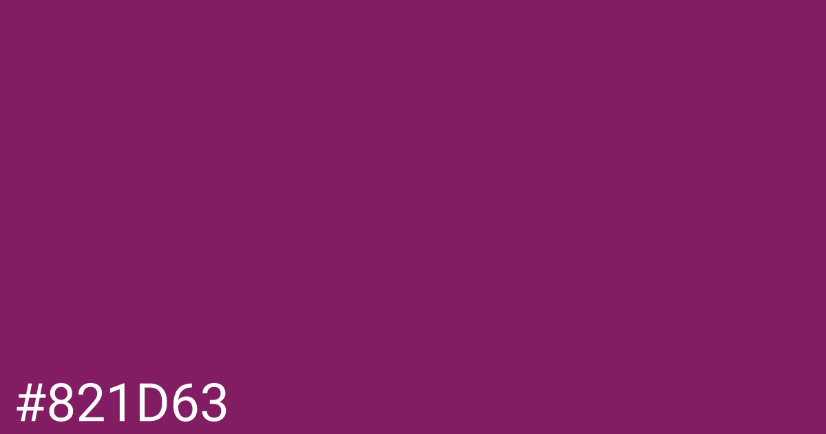 Hex color #821d63 graphic