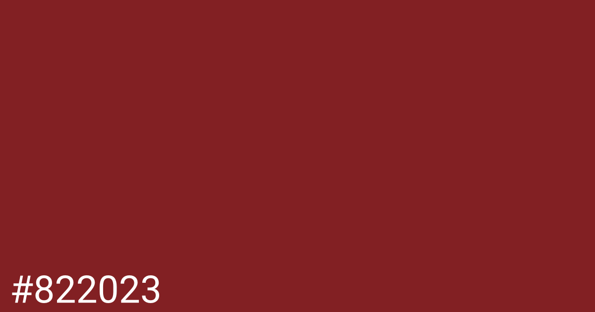 Hex color #822023 graphic