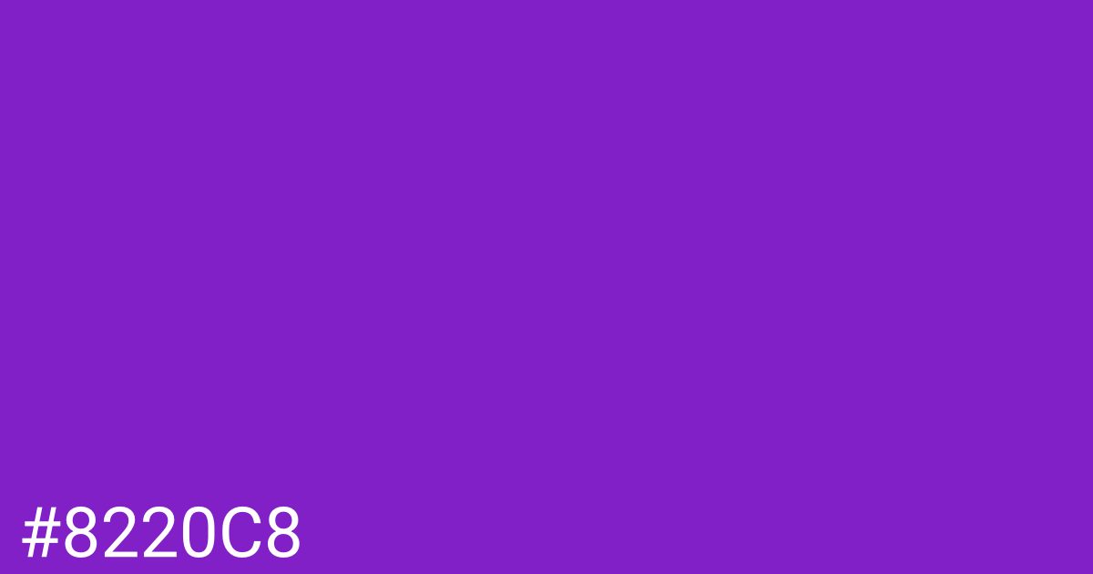 Hex color #8220c8 graphic