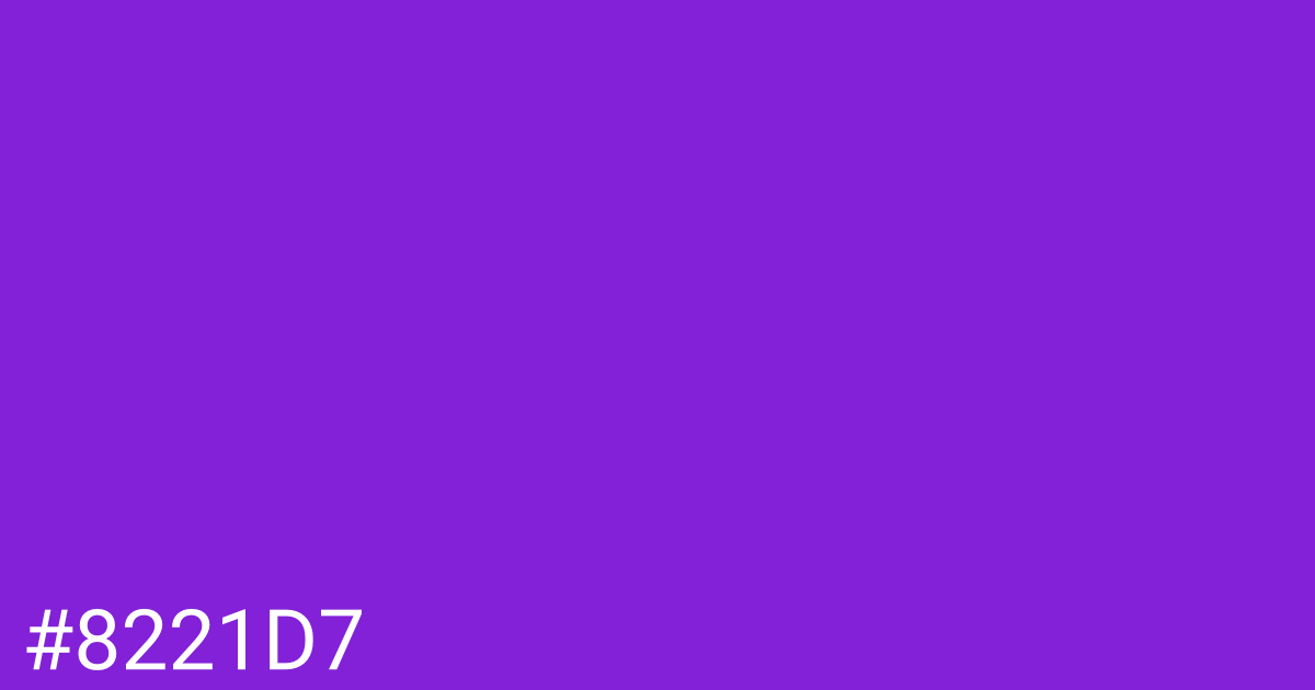 Hex color #8221d7 graphic