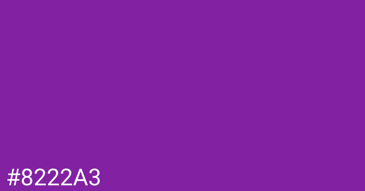 Hex color #8222a3 graphic