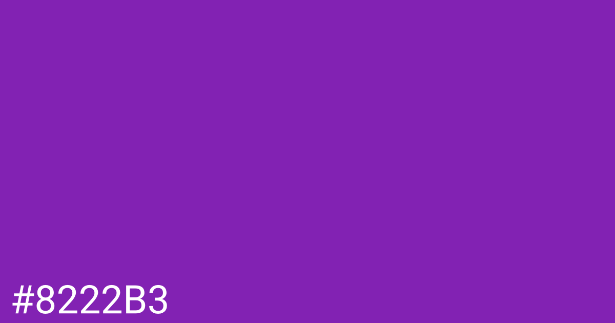 Hex color #8222b3 graphic