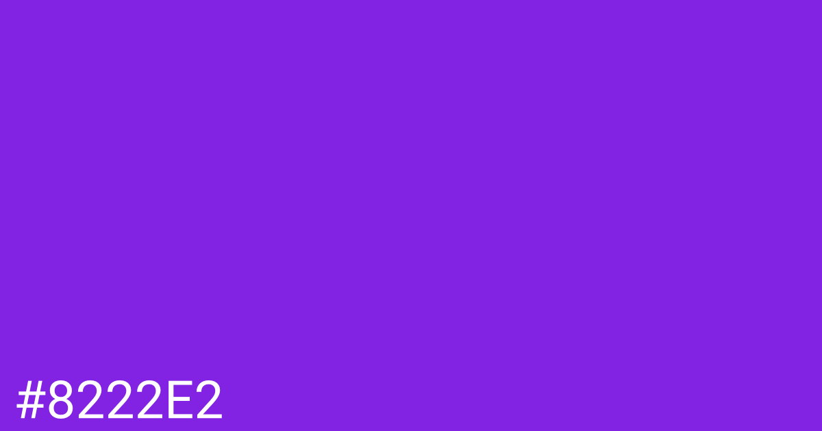 Hex color #8222e2 graphic