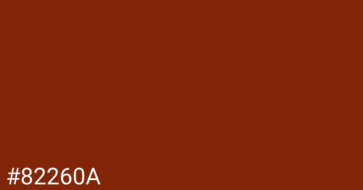 Hex color #82260a graphic