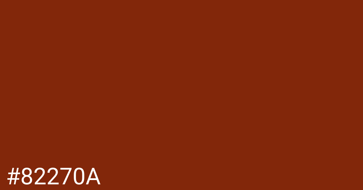 Hex color #82270a graphic